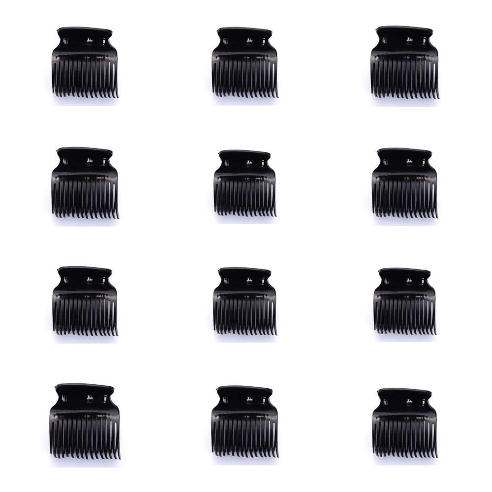 12pcs/set White Hair Dye Perm Insulation Clips Black Hot Roller Super Hair Accessories Barber