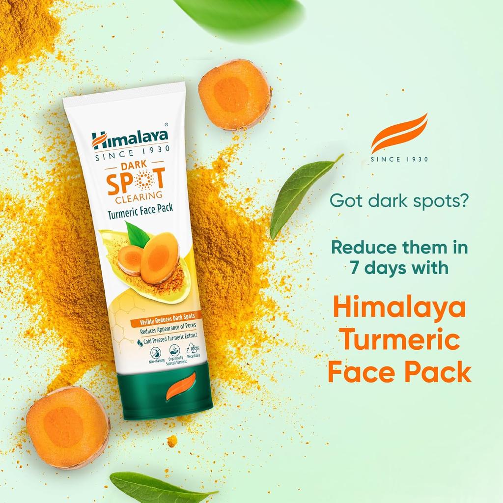 Himalaya Dark Spot Clearing Turmeric Face Pack 100G For Radiant Clear Skin And Even Tone Natural Skincare