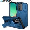 KEYSION Противоударный магнитный чехол для Samsung A17 4G 5G с выдвижной защитой камеры и подставкой, задняя крышка для телефона Galaxy A26 5G