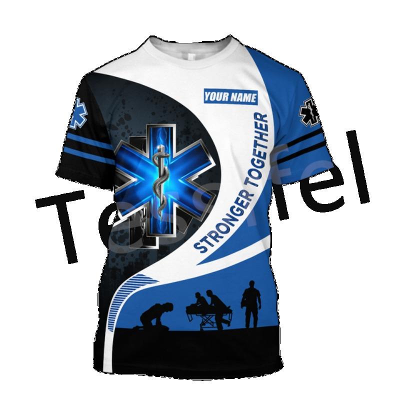 Tessffel Emergency Medical Service Technician EMT EMS Paramedic Hero Новые модные унисекс повседневные футболки с коротким рукавом с 3D-принтом s-3