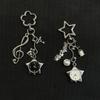 Retro Star Watch Keychain Y2K Carabiner Pendant Couple'S Bag Charms Hangings Ornament Accessories