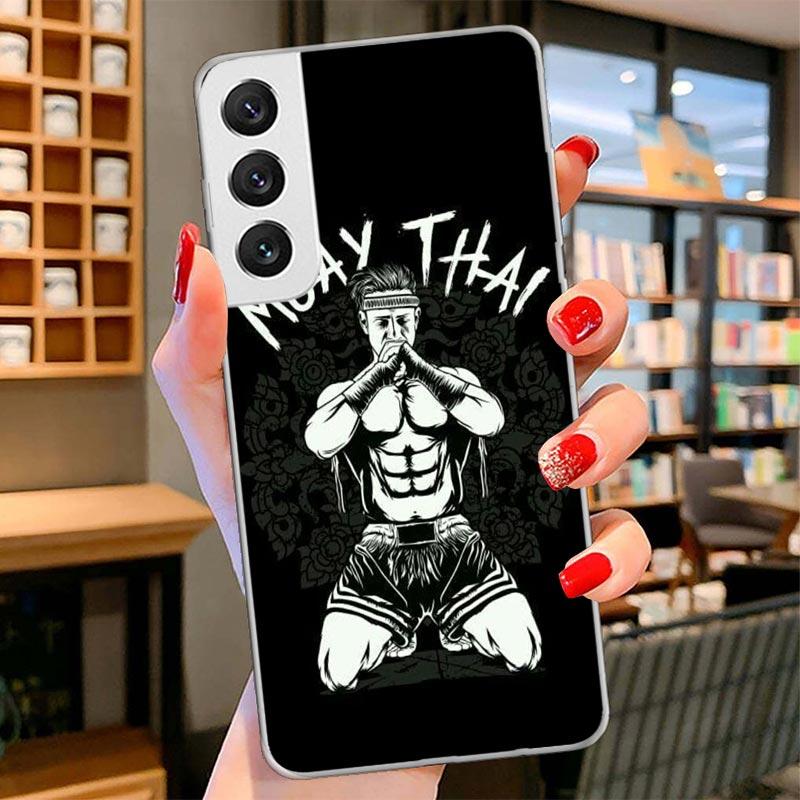Muay Thai Fight Boxing Cover Phone Case For Samsung Galaxy S26 S25 Edge S24 Ultra S23 S22 Plus S21 S20 FE Soft Fundas Shell Gala