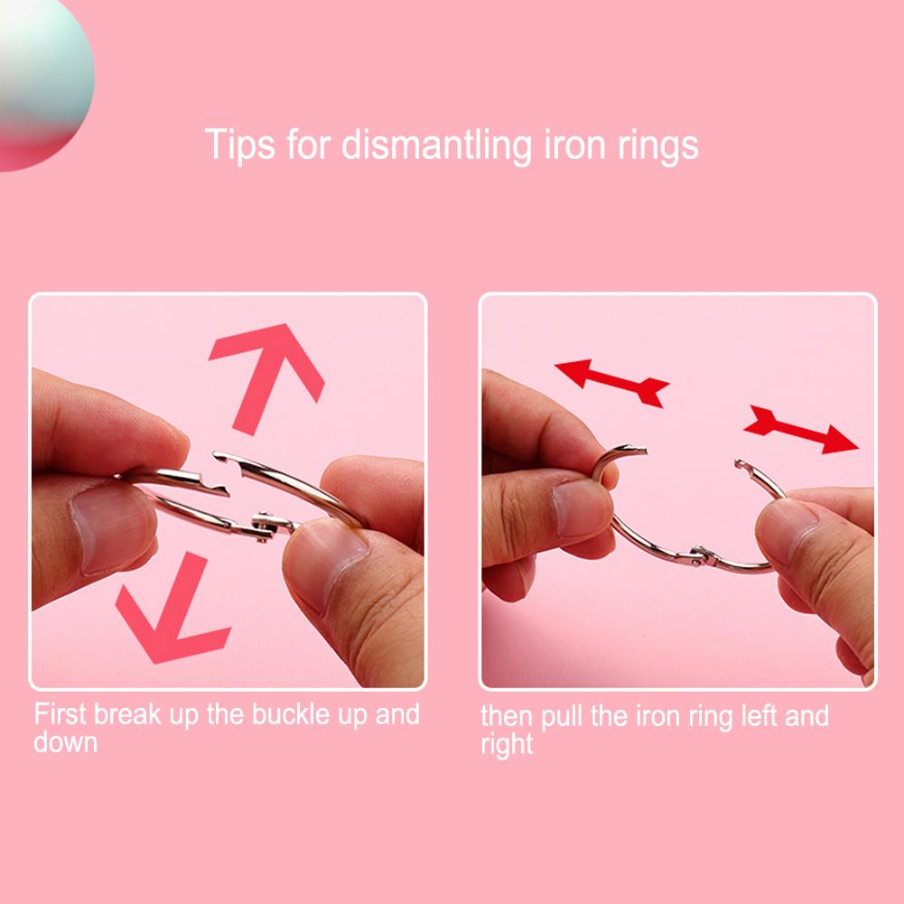 Tinplate Book Binder Loose Leaf Opening Circle Hoops for Scrapbook Album Stationery SuppliesSQ-25