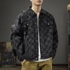 Модная брендовая ретро-шахматная джинсовая куртка мужская свободная большого размера американская инструментальная куртка высокого класса из денима