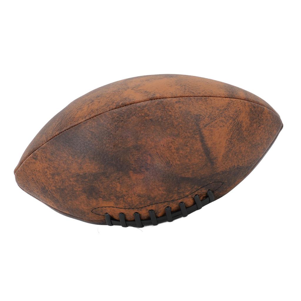 Training Football Size 9 Rugby Ball PU Comfortable Grip Vintage Design Durable Sports Football for Game Match