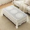 French Pastoral Style Tea Table Tablecloth Hollow Lace Tables Cover Conference Room