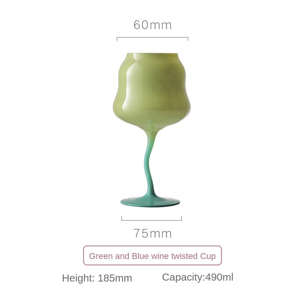 Cream Goblet Medieval Retro Crystal Glass Home Decorative Cup Sparkling Wine Glass Juice Cup for Cold Drink
