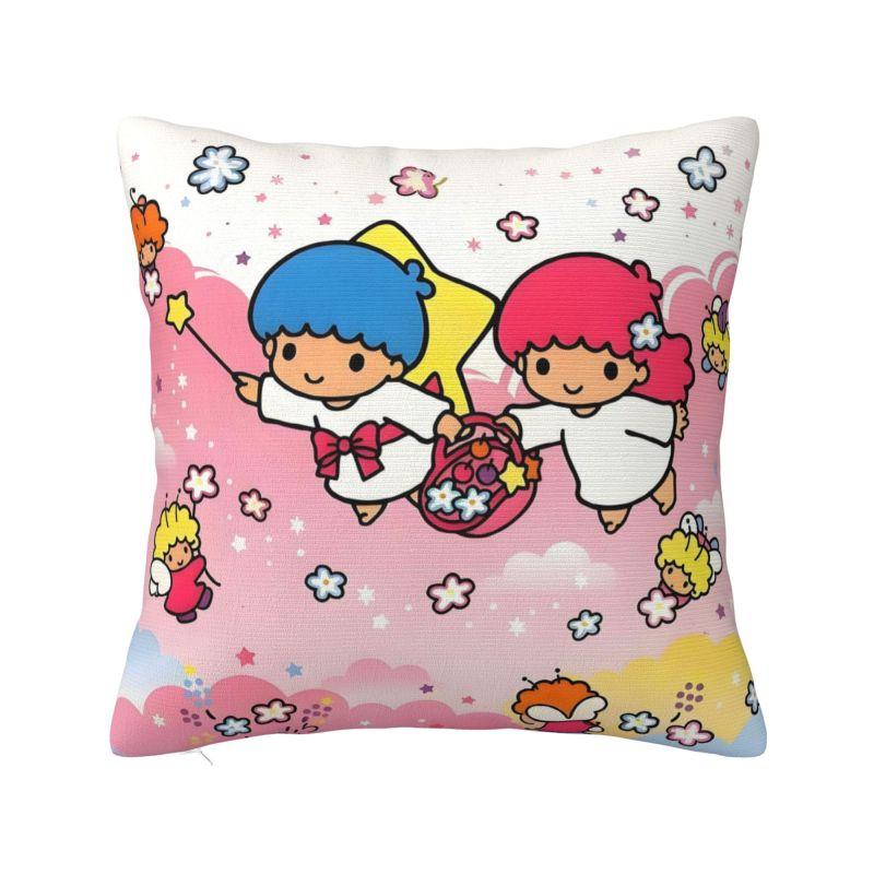 Пользовательские наволочки с мультяшными персонажами Sanrio Little Twin Stars Кики и Лала, мягкая нордическая декоративная подушка для автомобиля, дивана