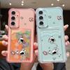 Милый узор астронавта прозрачный чехол с отделением для карт для Samsung S24 FE S23 Ultra S22 A16 A55 A15 A35 A54 A14 A34 мягкий силиконовый противоударный тонкий чехол для телефона