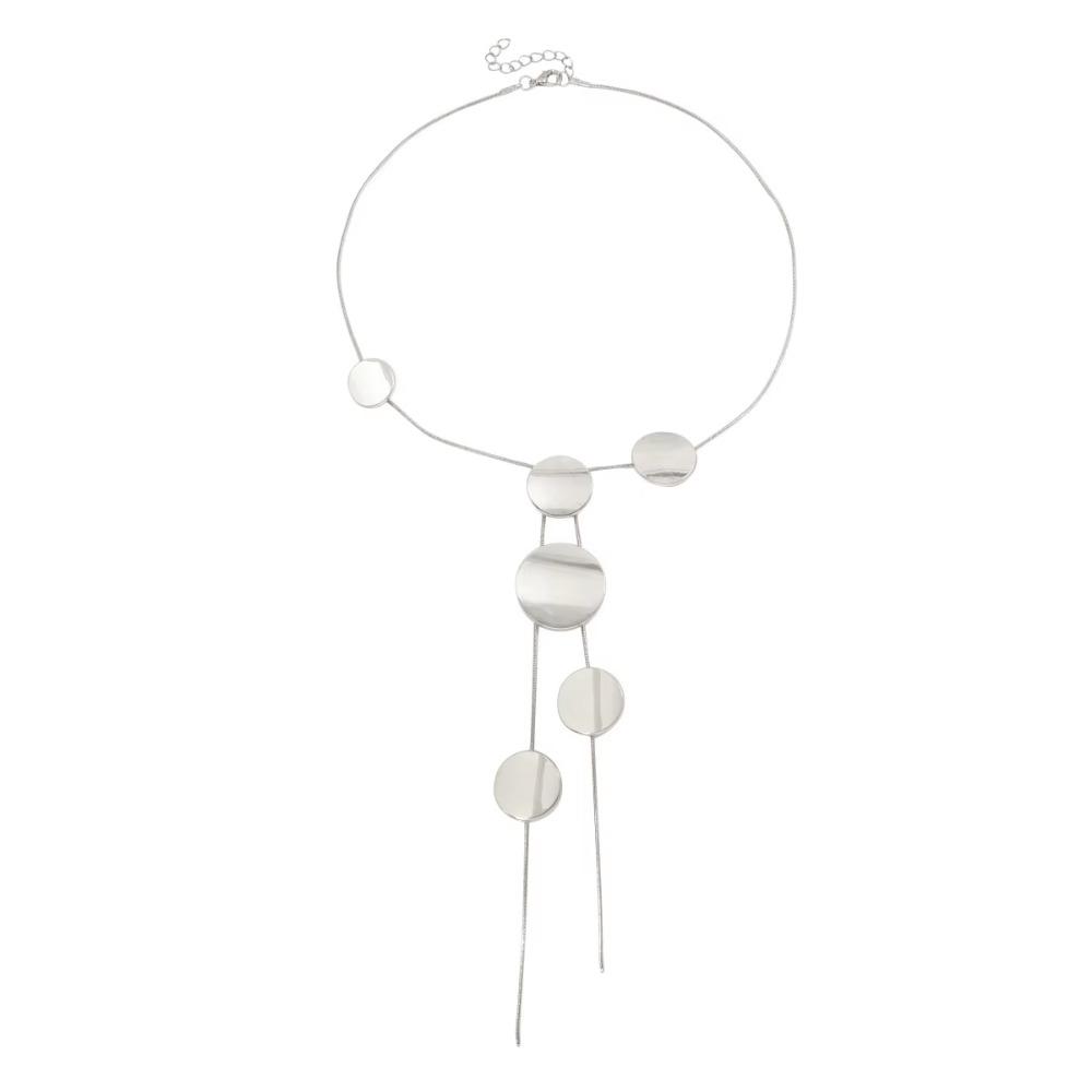 Metal Sequin Tassel Necklace Fashion Long Pendant Necklace Geometric Necklace  Party Celebrations