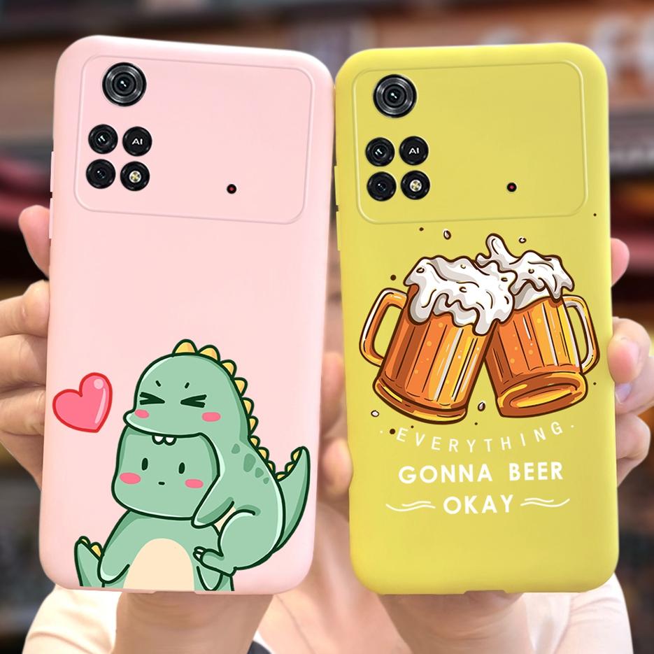 For Xiaomi Poco M4 Pro 4G Case New Fashion Cartoon Cover Soft Silicone Phone Case For Xiaomi Poco M4 Pro PocoM4 5G Fundas Bumper