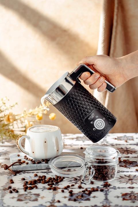 Spieniacz Elektryczny Do Mleka Podgrzewacz 2W1 Cappuccino Latte 4 Funkcje