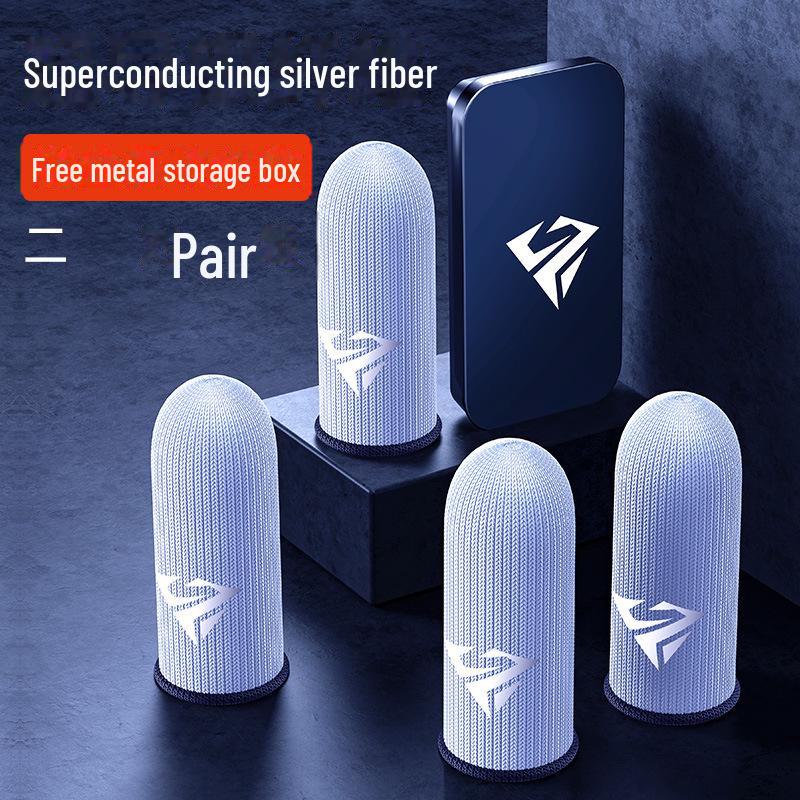 Перчатки для игры Шези: Дышащие, нескользящие, антипотные, серебряные волокна напальчники для мобильных игр