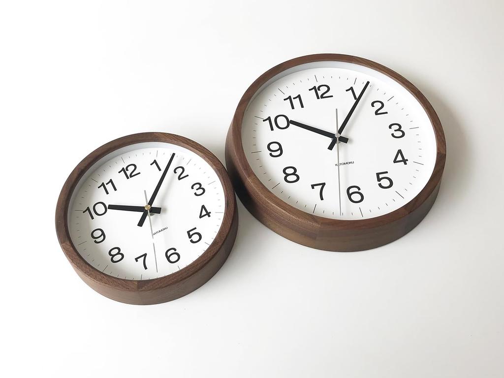 Часы KATOMOKU muku 16 настенные из орехового дерева с непрерывной секундной стрелкой km-113WA 306 мм (кварцевые часы)