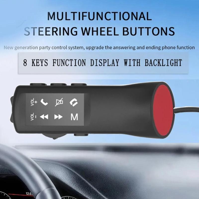 Портативное управление рулевым колесом автомобиля с серебристым многофункциональным пультом дистанционного управления для мультимедиа Простая установка Прочный