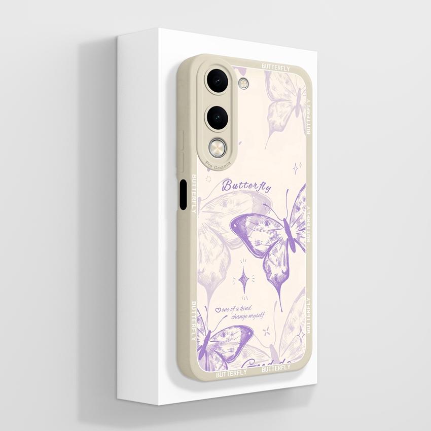 Для Vivo Y04 Y03 Y02 Y11 Y15 Y20 Чехол для телефона Милый мультяшный узор для девочек Гладкий жидкий силикон Противоударная защита Задние крышки Чехол для корпуса Vivo