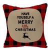 Festive Christmas Cushion Cover Featuring Adorable Reindeer And Snowflakes Design