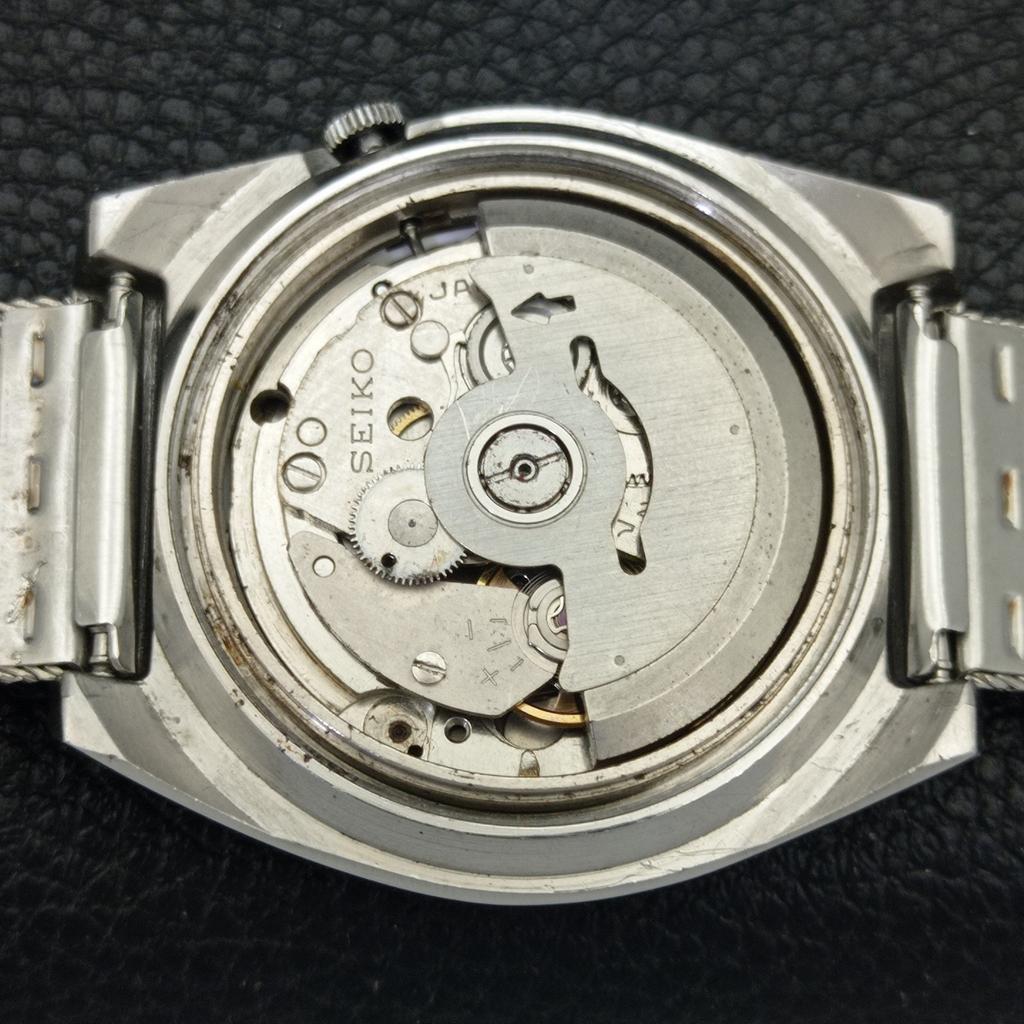 AUTOMATIC VINTAGE SEIKO 5 JAPAN 7019A MENS GREEN COLOR DIAL WATCH A702105-5 R208-a702105