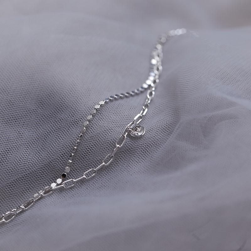 ANENJERY Серебряный цвет двухслойная круглая цепочка с подвеской в виде карты, регулируемый браслет для женщин и мужчин, простые ювелирные изделия, подарки на каждый день