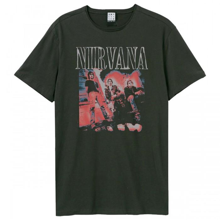 Amplified Футболка унисекс для взрослых с рисунком группы Nirvana и фотографией