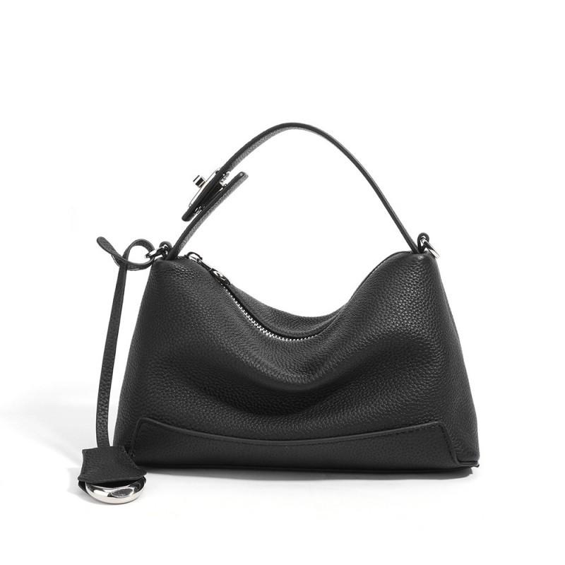 French Casual Cowhide Pillow Bag High-end Handbag Versatile Commuting Shoulder Genuine Leather Women's Crossbody