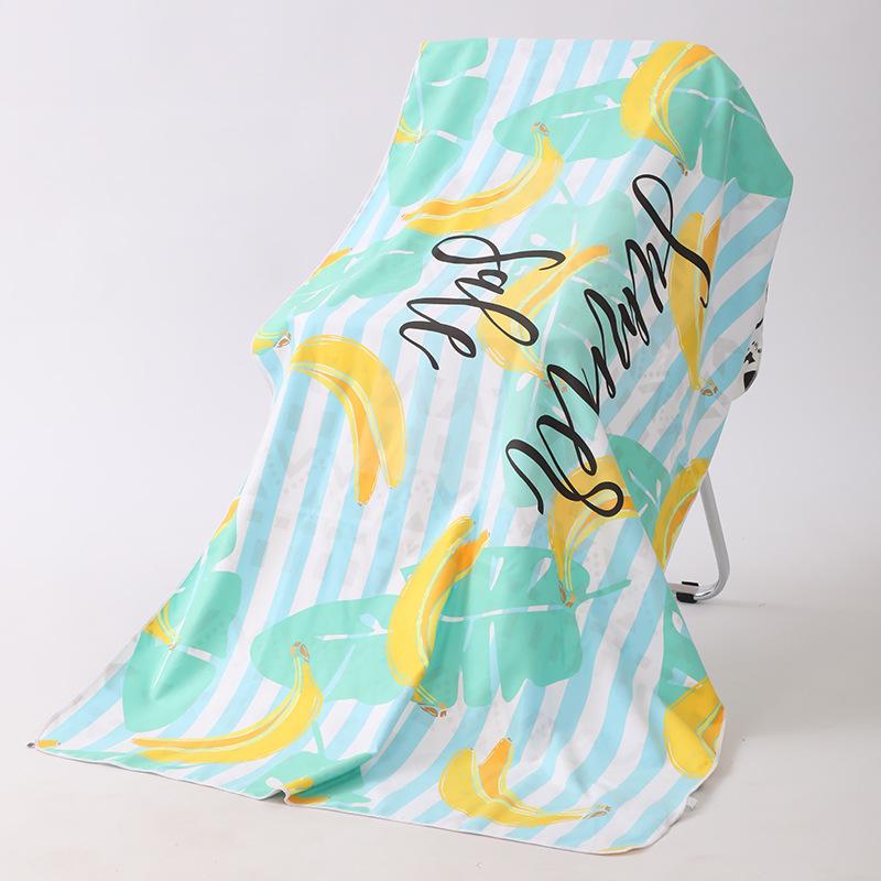 Locomotive Enthusiasts Sports Towels Quick-drying Double-sided Velvet Beach Towels Printed Bath Towels