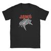 Jaws Gray Shark T Shirt Men Vintage Cotton T Shirts Beach Crew Neck Popular Tees Pattern Oversize Clothing