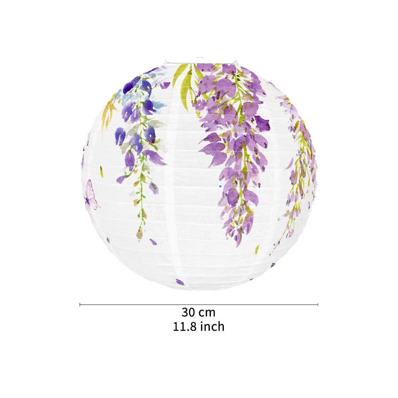 1 шт. Фонарь Глициния Бумажные фонари Подвесной светильник Уличный Сад Свадьба Праздник Украшения для вечеринки