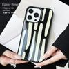 Epoxy Resin Epoxy Phone Case Compatible and Suitable for Huawei iPhone15 14 13mini/12/11promax/xsmax/xr 7/8plusSE Black White Stripes