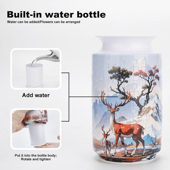 3D ваза-головоломка изогнутые части головоломки ваза 3D художественная ваза-головоломка со съемным стаканом для воды и подставкой для цветочной композиции домашний офис декор