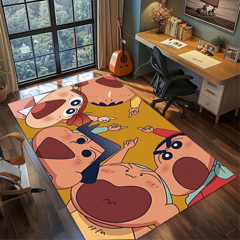 Crayon Shin-chan Non Slip Area Rug Large Washable Carpet Bedroom Gamer Room Decor
