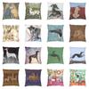 Luxury Gustav Klimt Greyhound Dog Art Cushion Cover Whippet Sihthound Dog Pillow Case for Sofa Car Square Pillowcover Decoration