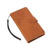 For iPhone 17 Pro Case Rose Flower PU Leather Wallet Phone Cover with 3 Card Slots/Wrist Strap