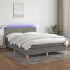 VidaXL Slatted Bed Base with Mattress and LEDs, Upholstered Bed, Double Bed, Adult Bedroom Interior Bed, 3133630