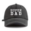 1 шт. Бейсболка с принтом SUPER DAD, стираная, классическая, повседневная, стильная, винтажная, регулируемый размер, легкая, универсальная, папина кепка для вечеринки