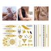 Metal Tattoo Sticker Yh Large Bronzing Tattoo Sticker Waterproof Simulation Bohemian Style Retro Tattoo