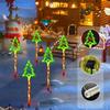 Solar Christmas Tree Lights – Outdoor Ground Stake Lights for Festive Holiday Decorative Atmosphere