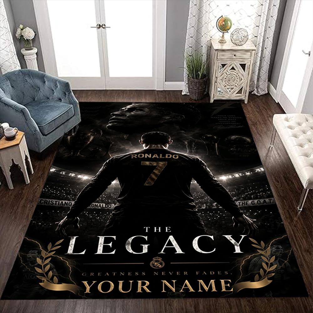 Cristiano Ronaldo (120) Customizable Name Floor Rug Office Rug Design for Decorate room Bedrooms Dining Room Study room Antislip Carpet