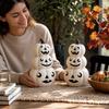 Трехуровневая фигурка тыквы из смолы на Хэллоуин для сада, двора, стола, осеннее украшение