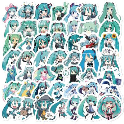 Стикеры Хатсуне Мику Хацунэ Hatsune Miku стикерпак наклейки набор наклейок 64 шт