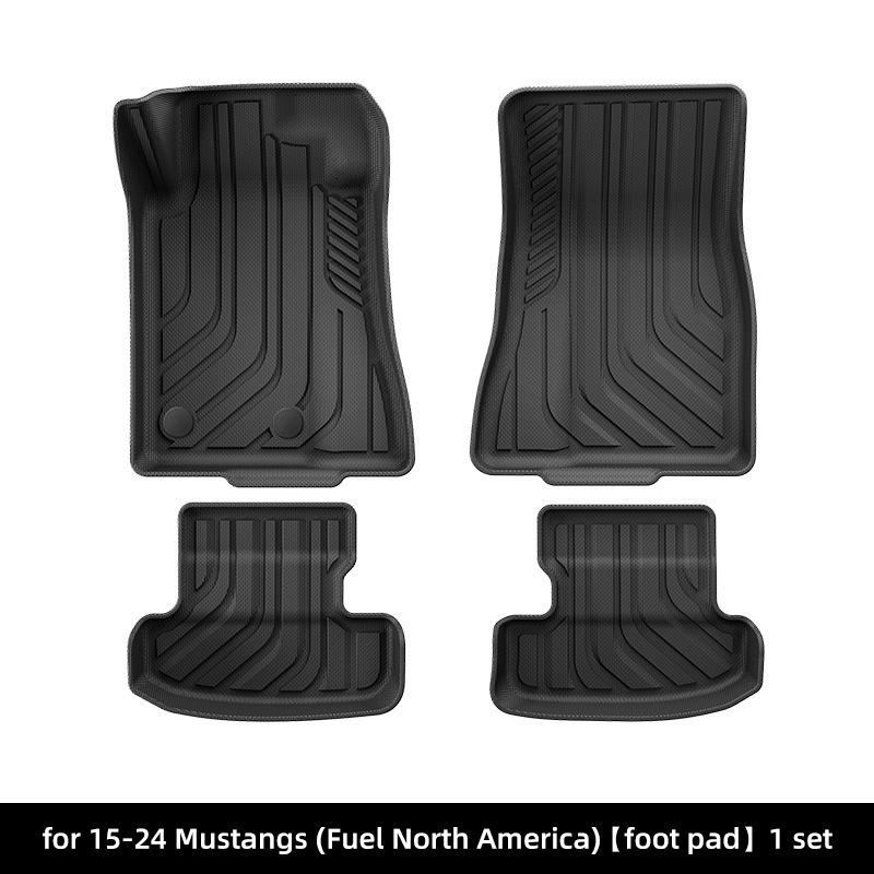 Ford Mustang 2015-2024 Индивидуальные грязезащитные напольные коврики из ТПЭ