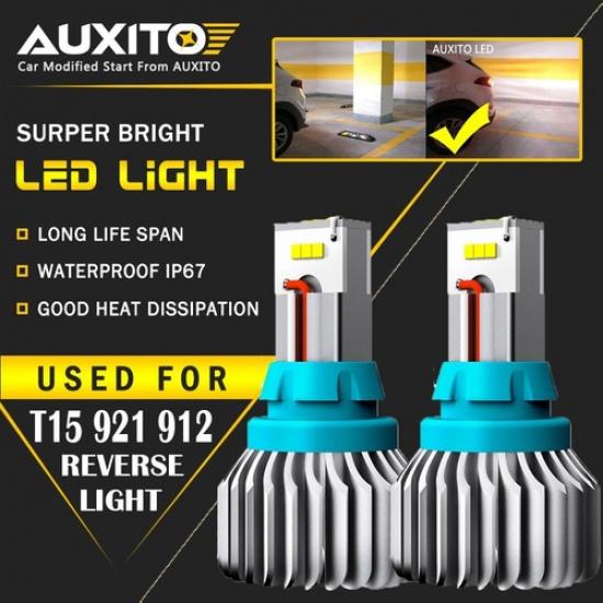 2X AUXITO T15 921 912 LED Back Up Reverse Light Bulb Super White Canbus CSP EOA