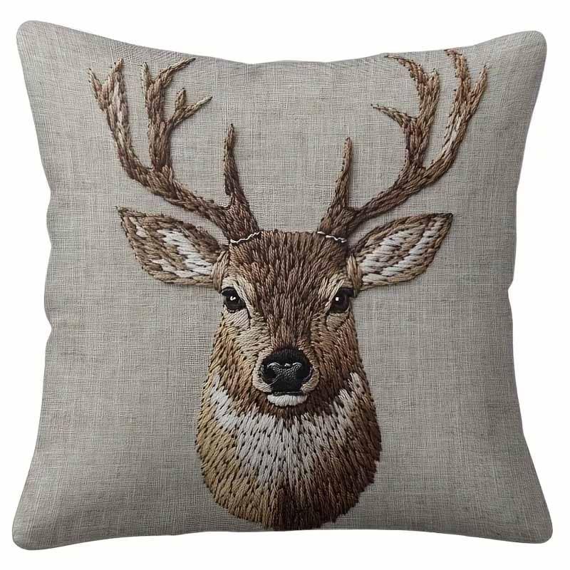 Милая наволочка с животным принтом: Плоская 2D-печать, не настоящая вышивка, ночной диван ночная подушка для дивана