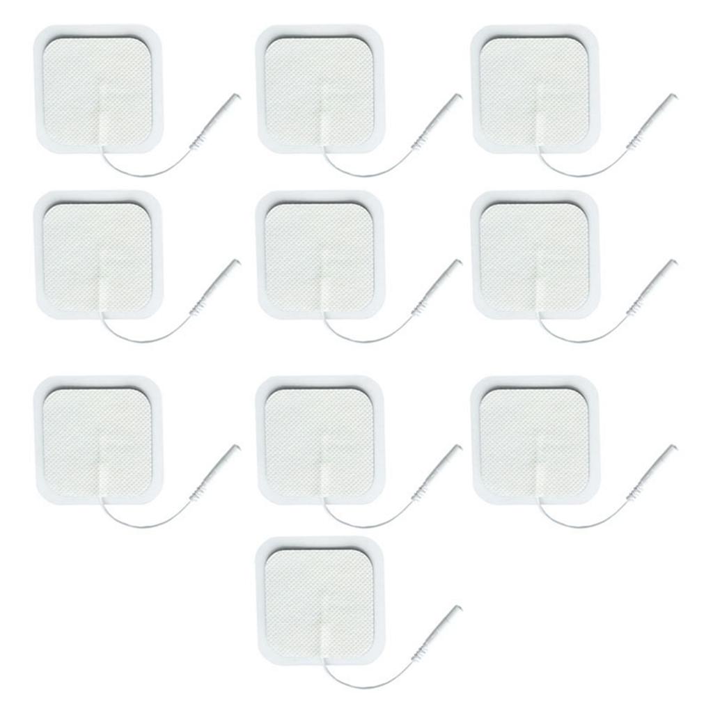 10pcs 2in Electrode Patches 2mm Pin Connector Replacement Reusable Massaging Electrode Muscle Patches for Electrotherapy