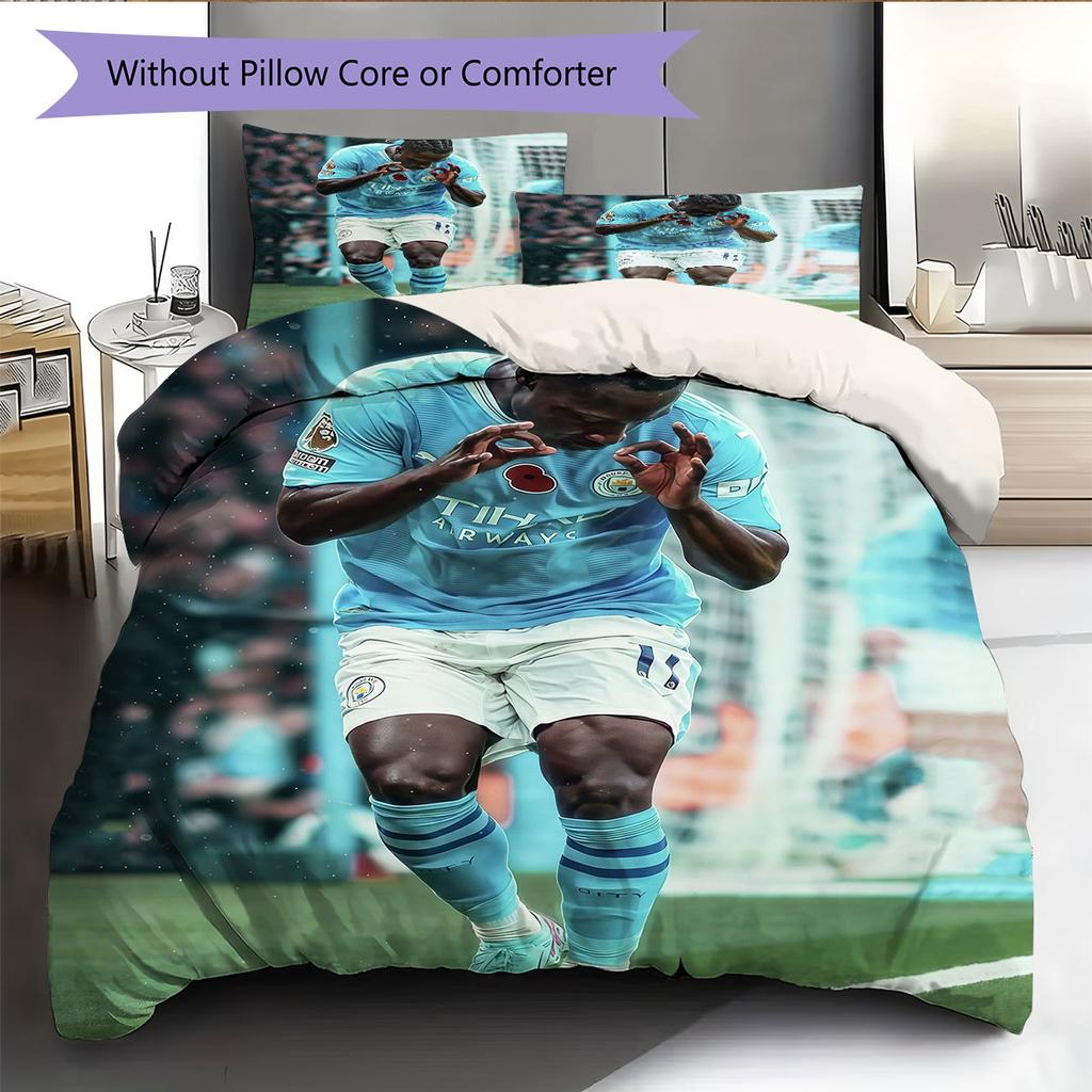 Jeremy Doku Pattern Bedding Home Decoration Birthday Gift ( 1 duvet cover + 2 pillowcase, without core),fan merchandise.