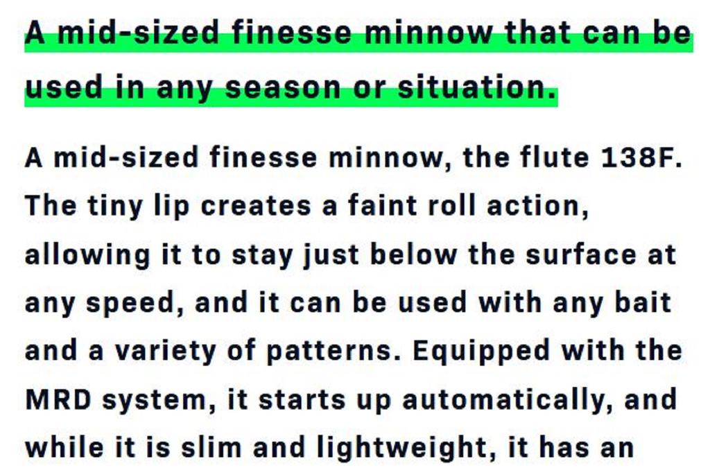 Ima Flute 138F Floating Lure 010 (3916)