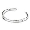 Браслет-бенгл Серебряный 925 Простой Кованый Асимметричный Регулируемый размер [EPIC BOLEN] Мужской Женский