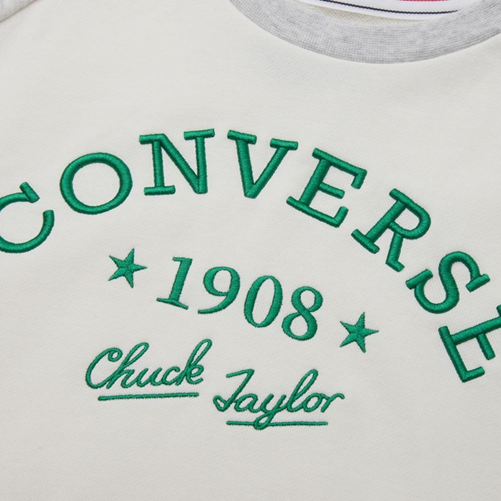 Converse RETRO CHUCK FASHION Raglan Sleeve T Shirt Women's Gray 10026384-A02
