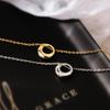 VENTFILLE 925 Sterling Silve Zircon Geometric Circle Clavicle Necklace Pendant Necklace Women Fashion Jewelry Accessories