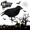 Model Party Event Supplies Artificial Crows Halloween Ornament Lifelike Black Bird Feathered Raven